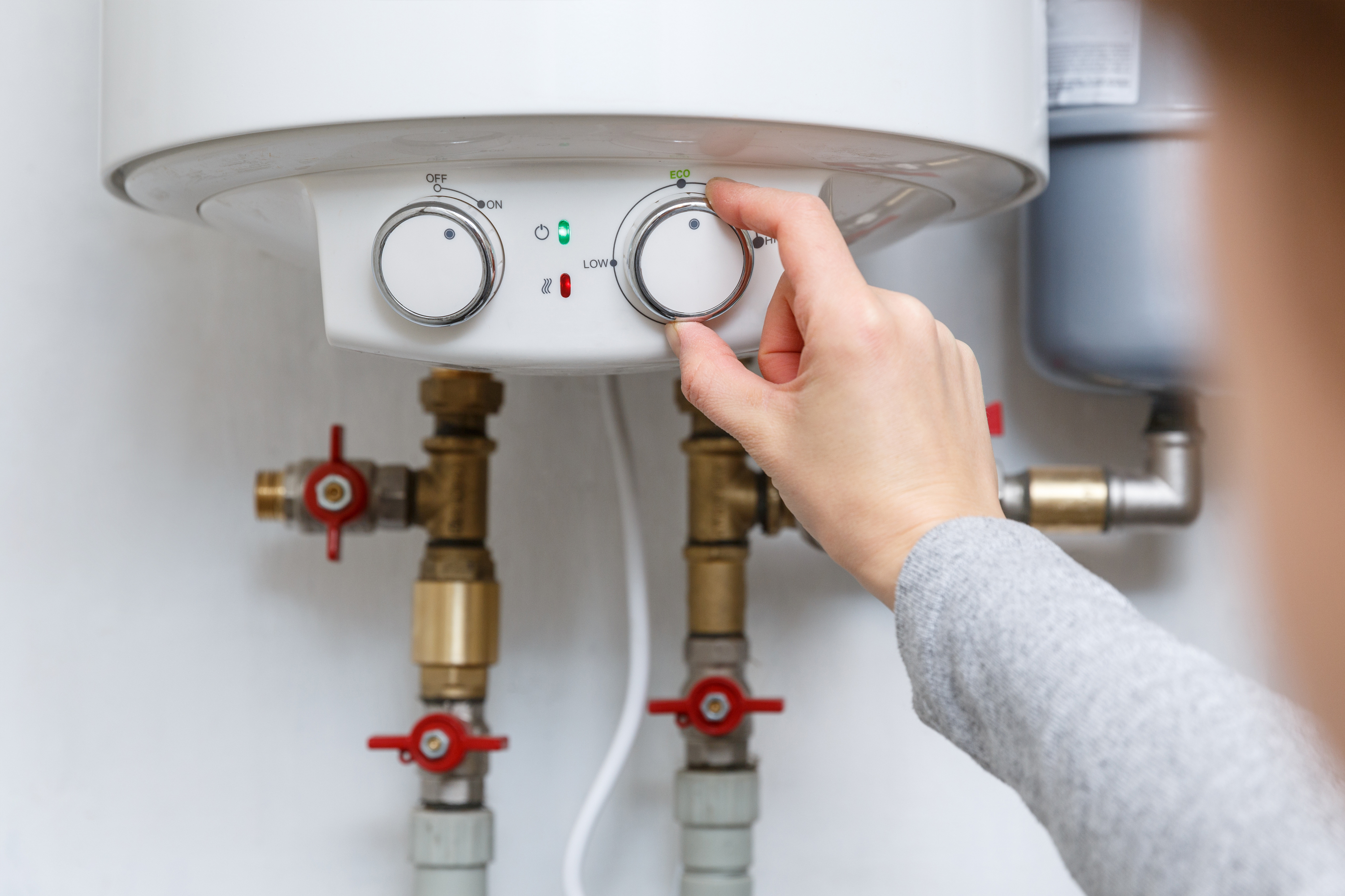 Boiler in een technische ruimte
